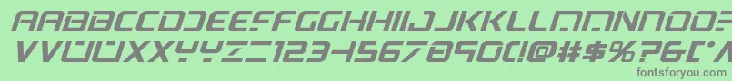 psyonicboldexpandital Font – Gray Fonts on Green Background