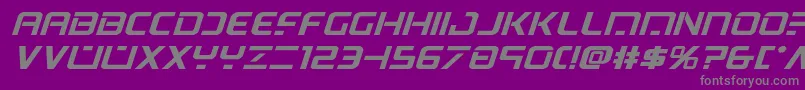 psyonicboldexpandital Font – Gray Fonts on Purple Background