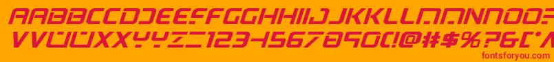 Police psyonicboldexpandital – polices rouges sur fond orange