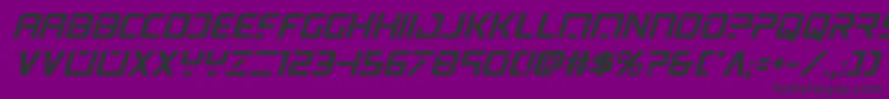 psyonicboldital Font – Black Fonts on Purple Background