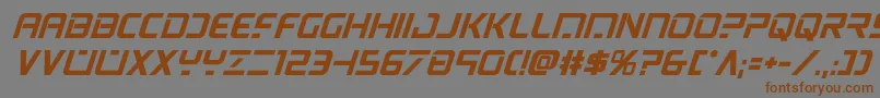 psyonicboldital-Schriftart – Braune Schriften auf grauem Hintergrund