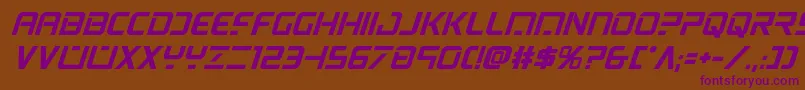 psyonicboldital Font – Purple Fonts on Brown Background