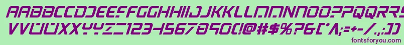 psyonicboldital Font – Purple Fonts on Green Background