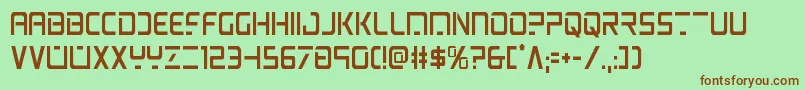 psyoniccond Font – Brown Fonts on Green Background