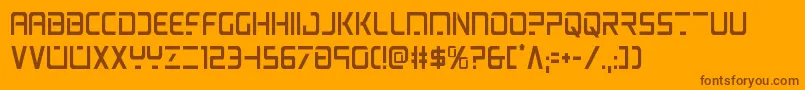 psyoniccond Font – Brown Fonts on Orange Background