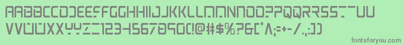 psyoniccond Font – Gray Fonts on Green Background