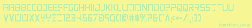 psyoniccond-Schriftart – Grüne Schriften auf gelbem Hintergrund