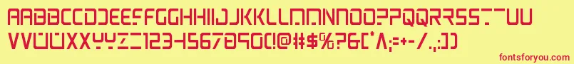 psyoniccond Font – Red Fonts on Yellow Background