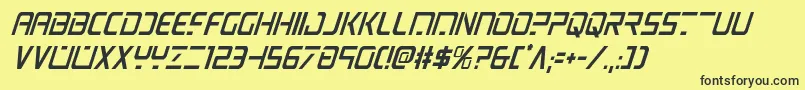 psyoniccondital Font – Black Fonts on Yellow Background