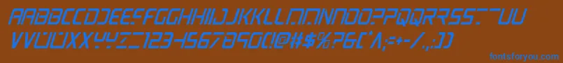 psyoniccondital Font – Blue Fonts on Brown Background