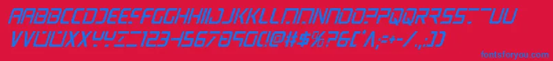 psyoniccondital Font – Blue Fonts on Red Background