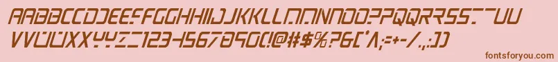 psyoniccondital Font – Brown Fonts on Pink Background