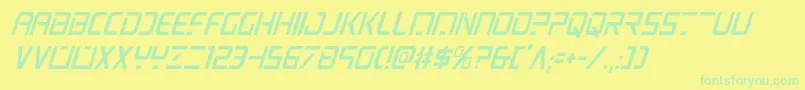 psyoniccondital Font – Green Fonts on Yellow Background