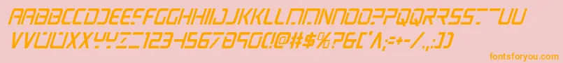 psyoniccondital Font – Orange Fonts on Pink Background