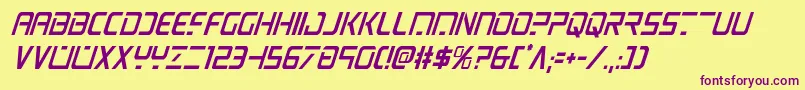 psyoniccondital Font – Purple Fonts on Yellow Background
