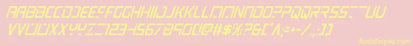psyoniccondital Font – Yellow Fonts on Pink Background