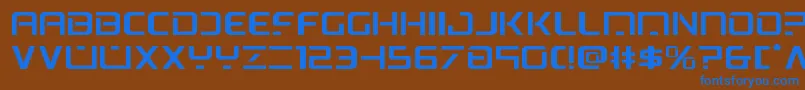 psyonicexpand Font – Blue Fonts on Brown Background