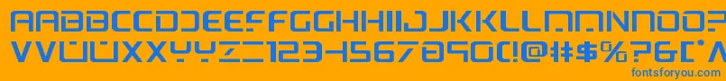psyonicexpand Font – Blue Fonts on Orange Background