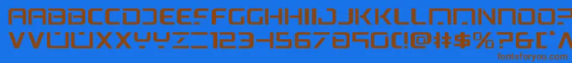 psyonicexpand Font – Brown Fonts on Blue Background