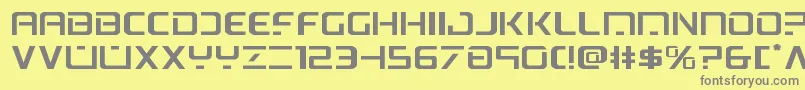 psyonicexpand-Schriftart – Graue Schriften auf gelbem Hintergrund
