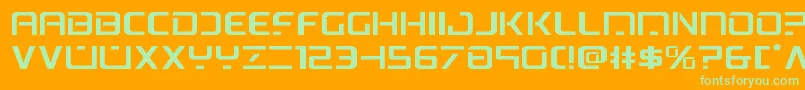 psyonicexpand Font – Green Fonts on Orange Background