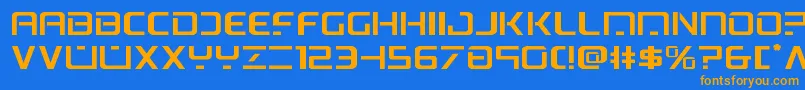 psyonicexpand Font – Orange Fonts on Blue Background