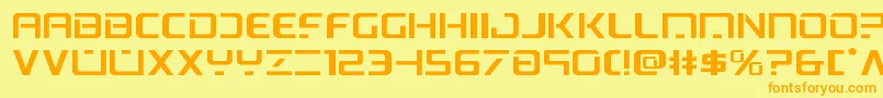 psyonicexpand Font – Orange Fonts on Yellow Background