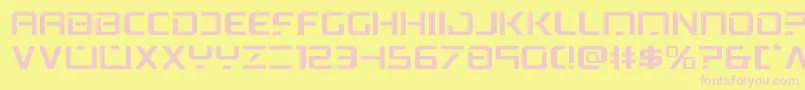 psyonicexpand-Schriftart – Rosa Schriften auf gelbem Hintergrund