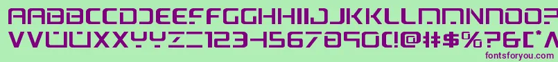 フォントpsyonicexpand – 緑の背景に紫のフォント