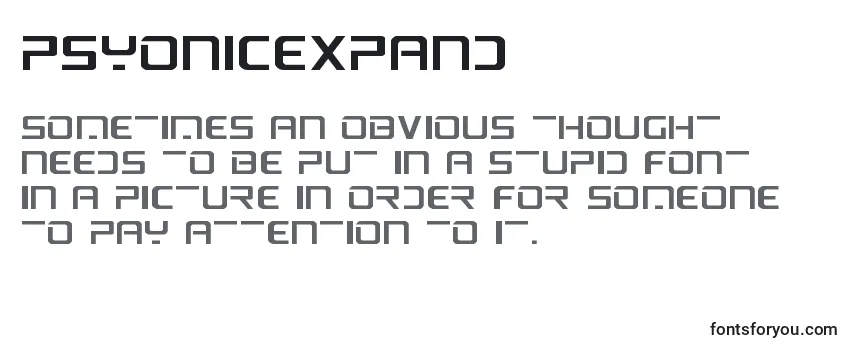 Review of the Psyonicexpand (137424) Font