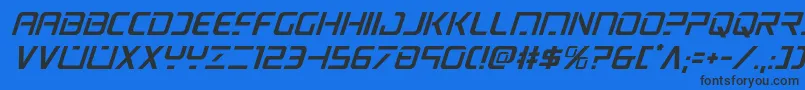 psyonicital Font – Black Fonts on Blue Background