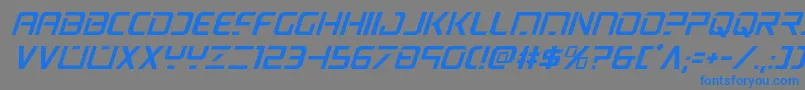 psyonicital Font – Blue Fonts on Gray Background