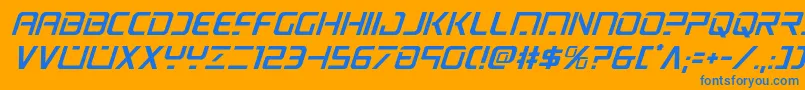 psyonicital Font – Blue Fonts on Orange Background