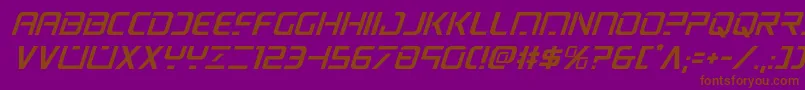 psyonicital-fontti – ruskeat fontit violetilla taustalla