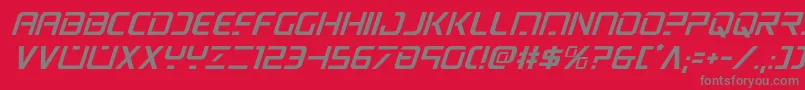フォントpsyonicital – 赤い背景に灰色の文字