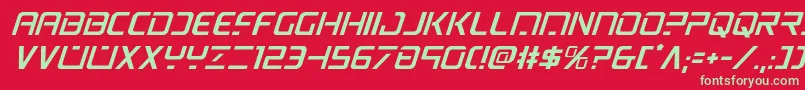 psyonicital Font – Green Fonts on Red Background