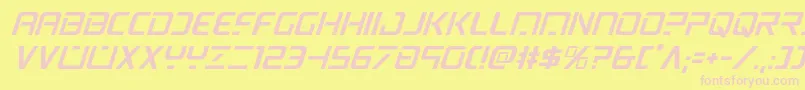 psyonicital-Schriftart – Rosa Schriften auf gelbem Hintergrund