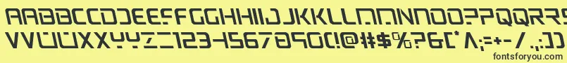 psyonicleft Font – Black Fonts on Yellow Background