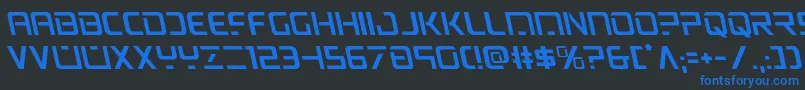psyonicleft Font – Blue Fonts on Black Background