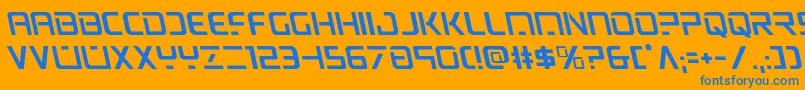 psyonicleft Font – Blue Fonts on Orange Background
