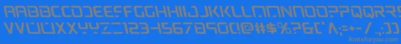 psyonicleft Font – Gray Fonts on Blue Background