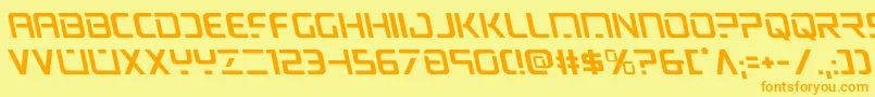 psyonicleft Font – Orange Fonts on Yellow Background