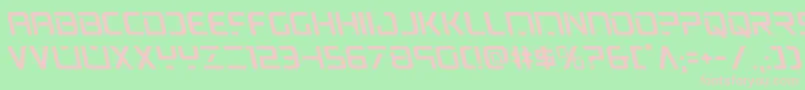 psyonicleft-fontti – vaaleanpunaiset fontit vihreällä taustalla