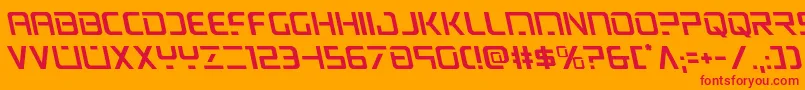 psyonicleft-Schriftart – Rote Schriften auf orangefarbenem Hintergrund