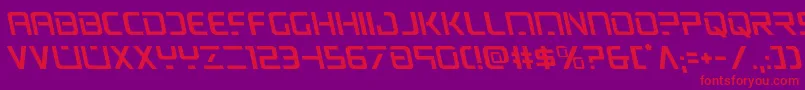 psyonicleft-fontti – punaiset fontit violetilla taustalla