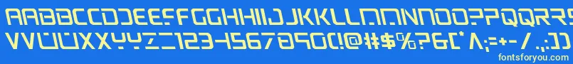 psyonicleft Font – Yellow Fonts on Blue Background