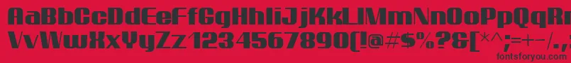 ptarm    Font – Black Fonts on Red Background
