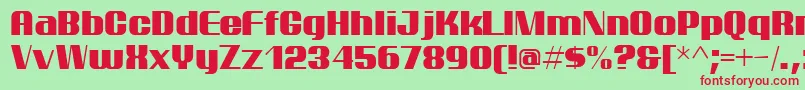 ptarm    Font – Red Fonts on Green Background