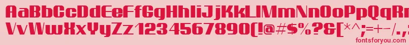 ptarm   -Schriftart – Rote Schriften auf rosa Hintergrund