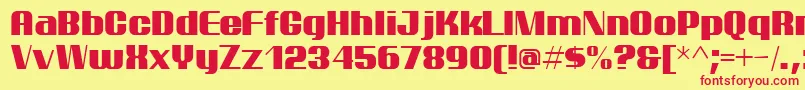 ptarm    Font – Red Fonts on Yellow Background